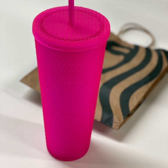 STARBUCKS 2021 Barbie Pink Jelly Stud Tumbler Venti NEW - Picture 2 of 6